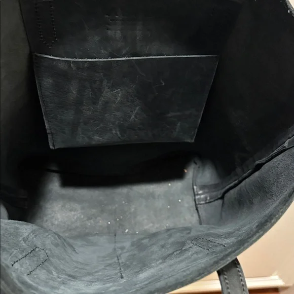 ABLE Classic Black Leather Tote Bag - Picture 6 of 7